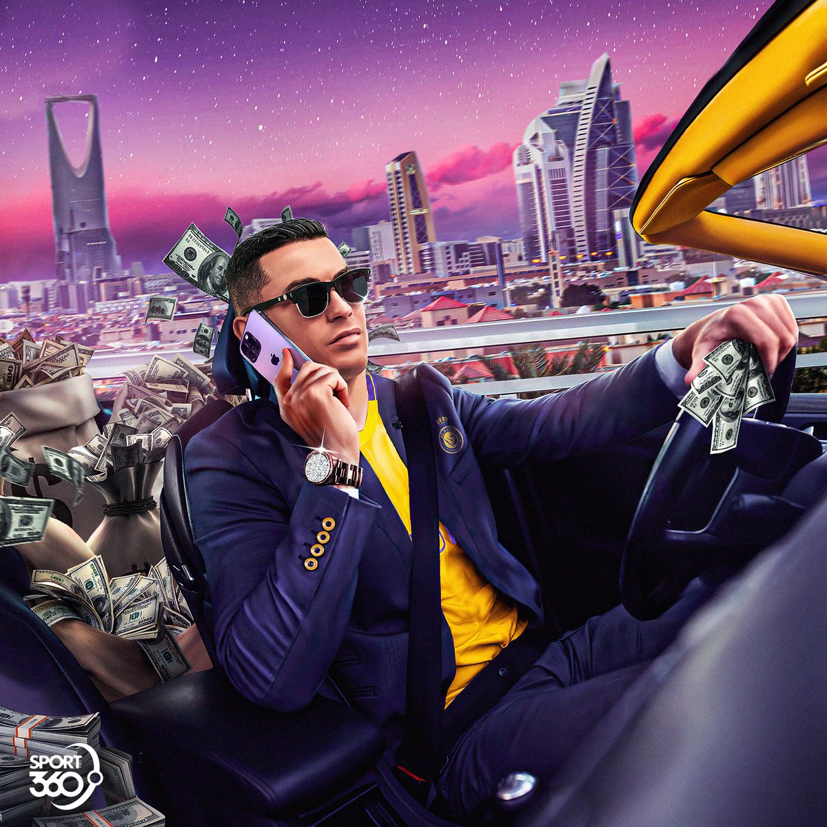 HadiGfx's tweet photo. Ronaldo Al Nassr 

Artwork done for @Sport360 

#Ronaldo https://t.co/4enAGWxUYe