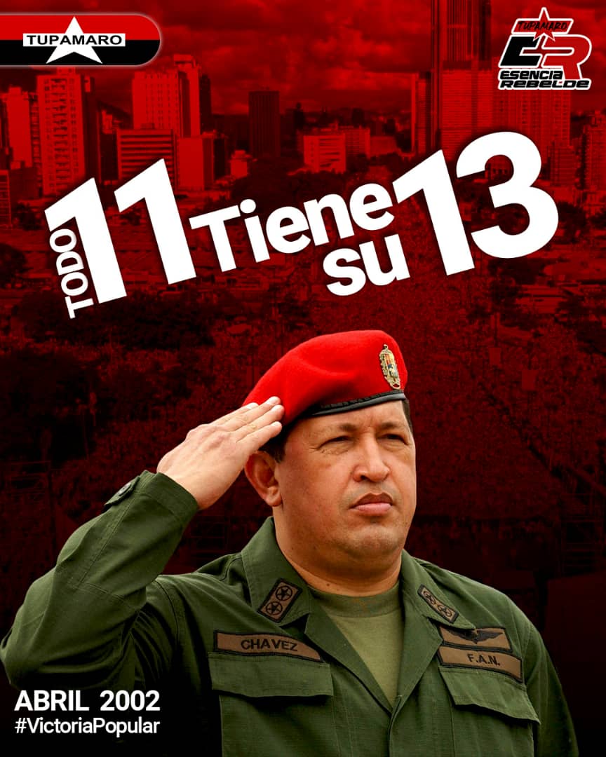 ChristoferRuben's tweet photo. TODO 11 TIENE SU 13
Hace 21 años que bajaron con su consciencia y su bandera, a regresar la democracia a nuestra patria. 
#RebeliónCívicoMilitar https://t.co/YOhHrV0IDI