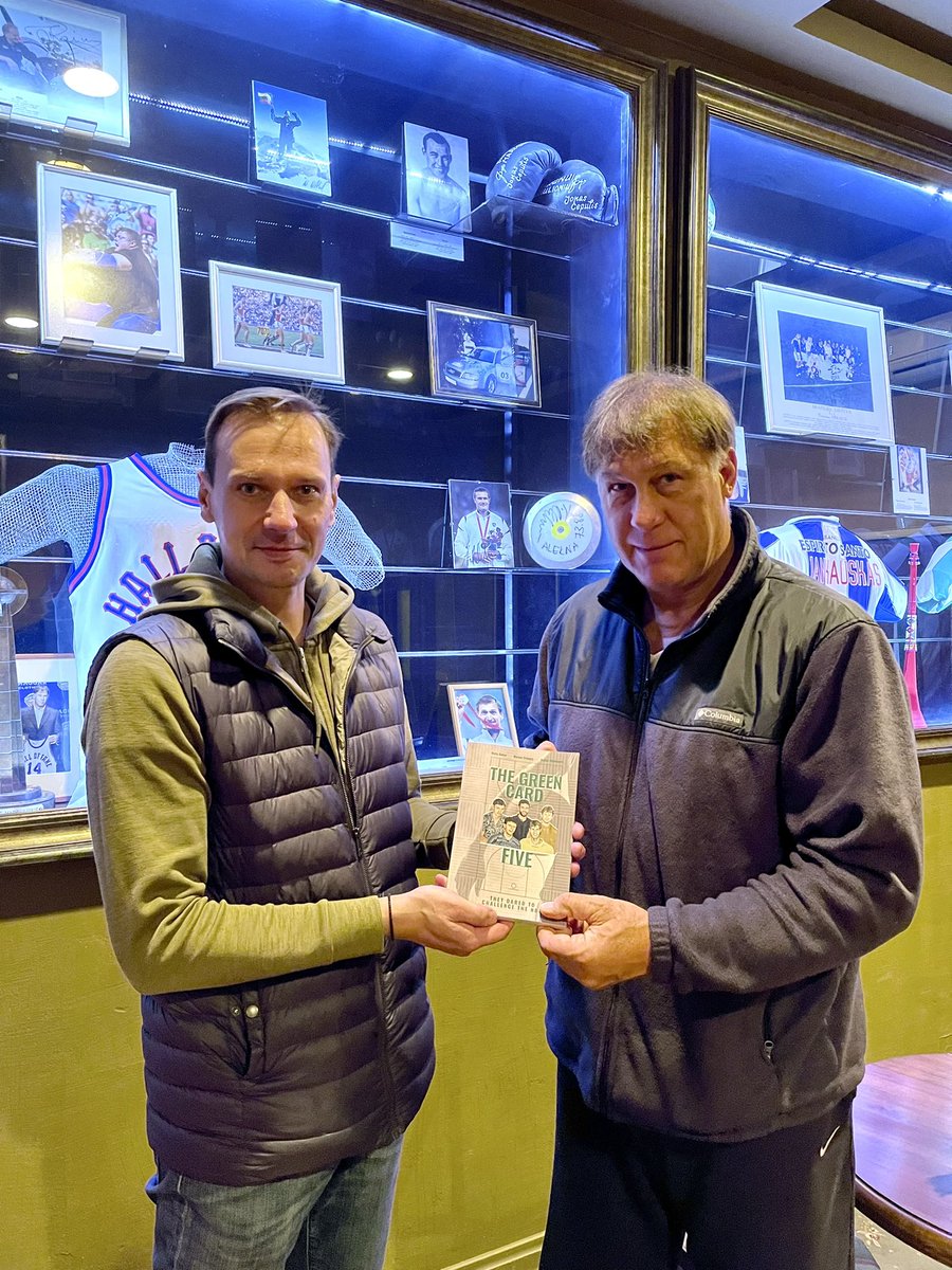 Even basketball legends wonder what new they would learn about old times reading The Green Card Five. #nba #halloffame #HallOfFamer #basketball