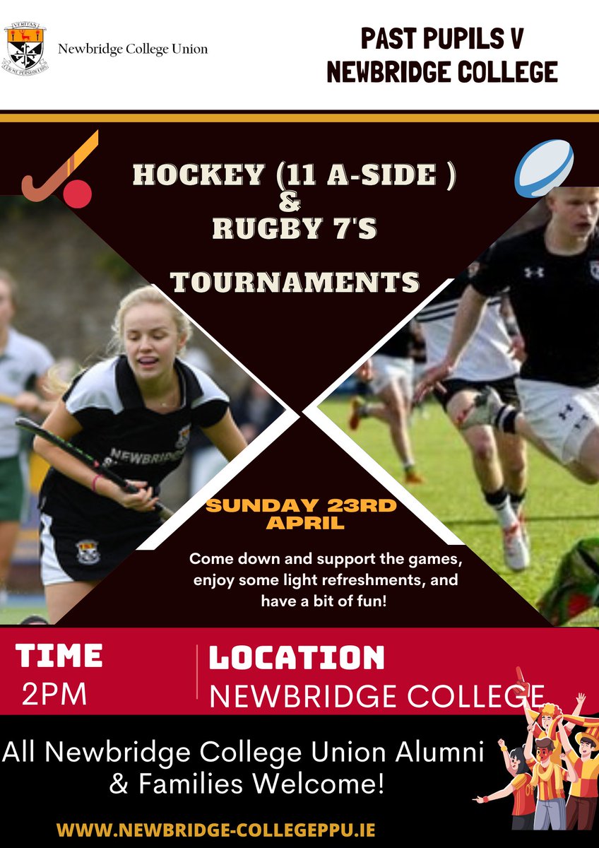 REMINDER - UPCOMING EVENT SUNDAY 23rd APRIL 2PM
Come down and support the games, enjoy some light refreshments, and have a bit of fun! #pastpupils #newbridgecollege