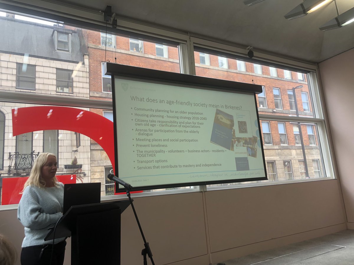 MCC_AFMTeam's tweet photo. Interesting to hear from #Birkenes (not Birkenstock) a small city in #Adger Norway 🇳🇴 about practical challenges & opportunities #AgeFriendly #AgeInPlace very similar experiences with #Manchester neighbourhoods & communities @GMAgeingHub @www_ks_no https://t.co/WRFD1GwfHV