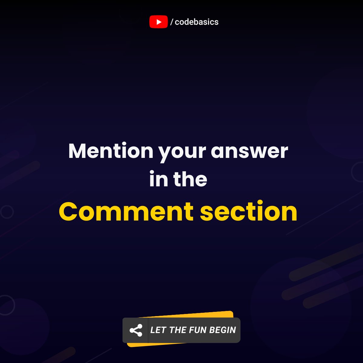 codebasicshub's tweet photo. It's time for the Data Game. Mention your answer in the comment section.
#codebaiscs #datagame #quiz https://t.co/eOfmou7Wkl
