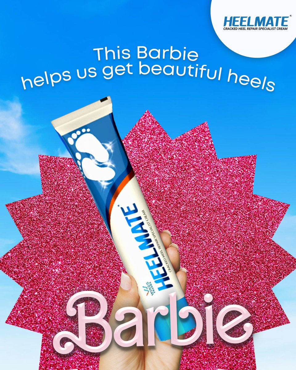 myheelmate's tweet photo. This Barbie Helps Us Get Beautiful Heels!

#Barbie #BarbieTheMovie #Heelmate #CrackedHeels #DryHeels #CrackedFeet #HeelmateCream #BeautifulFeet https://t.co/NppoE6wOKV