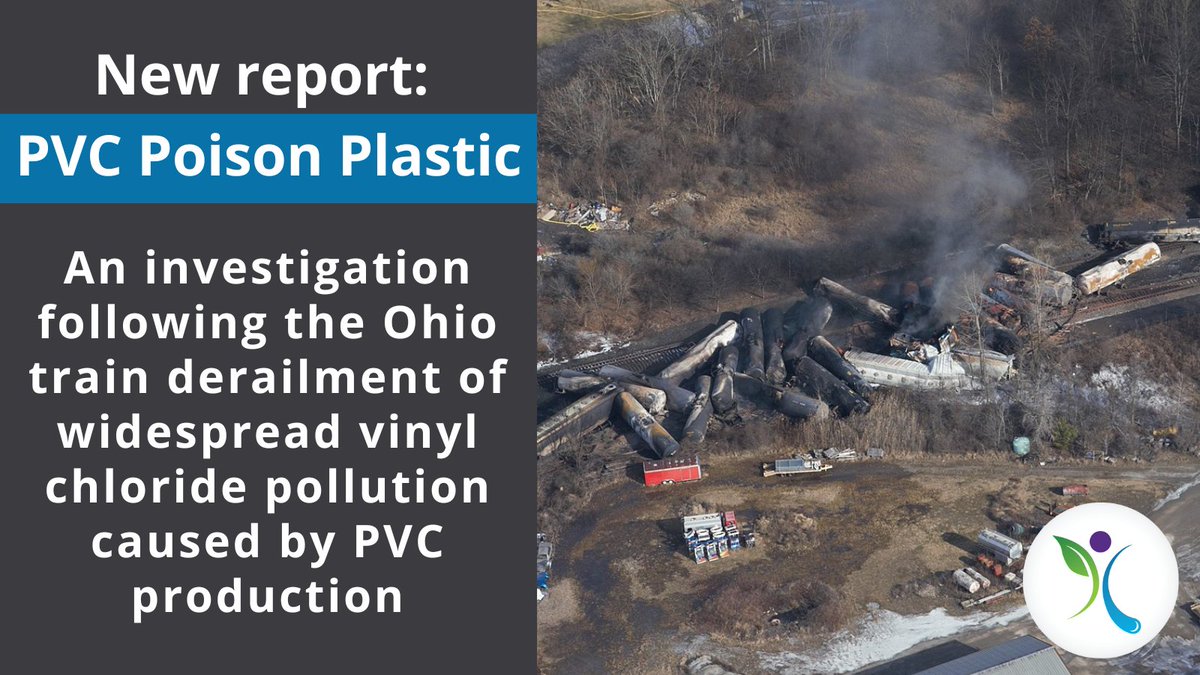 BREAKING: The #vinylchloride pollution resulting from the #EastPalestine disaster is not an isolated incident, but a symptom of a much larger toxic #PVC problem.🧵

#poisonplastic #plastics #toxicplastic

Read more in our new report: toxicfreefuture.org/press-room/new…