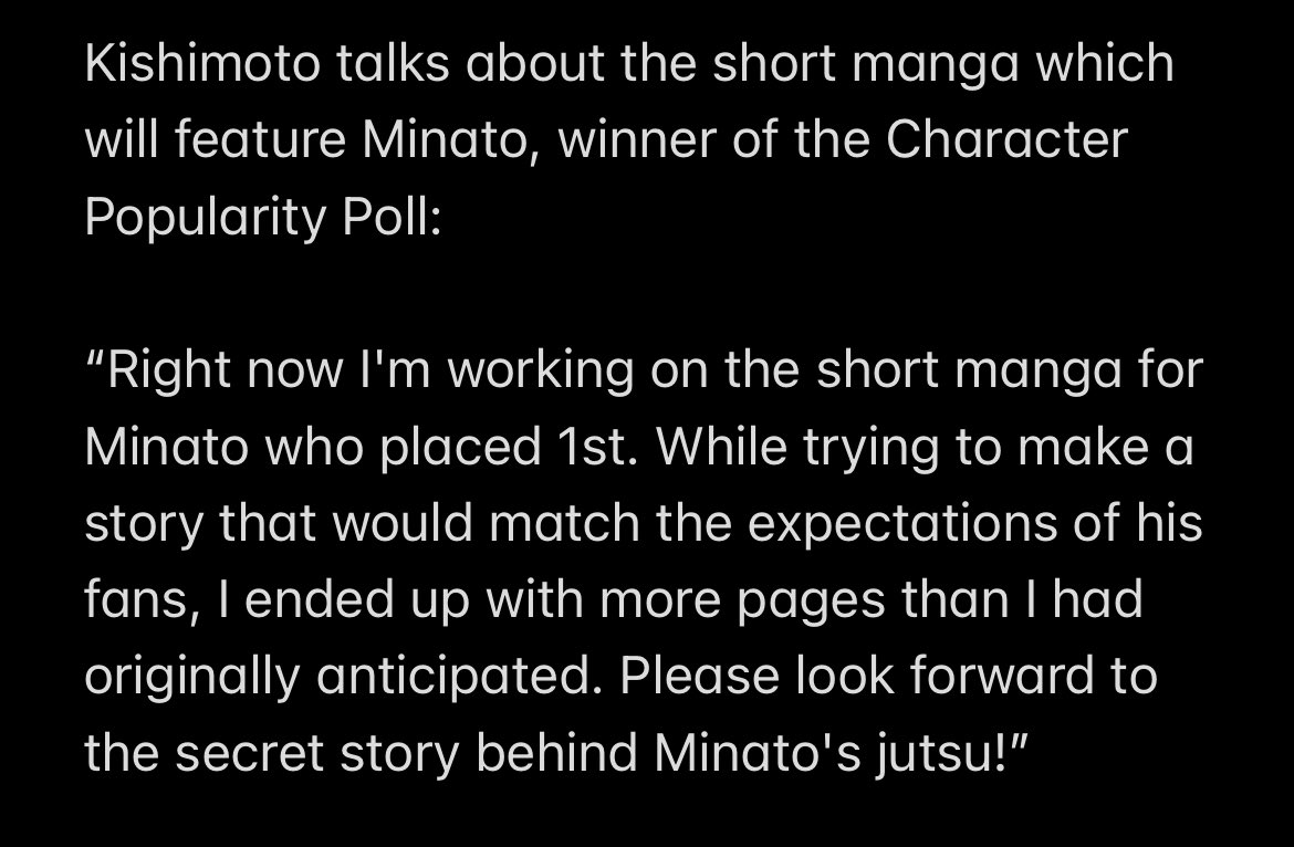 Minato won NarutoTop99 and will receive a short manga from Lord Kishimoto!  Thoughts? Follow @borutoo_shippuden for more! #minato…