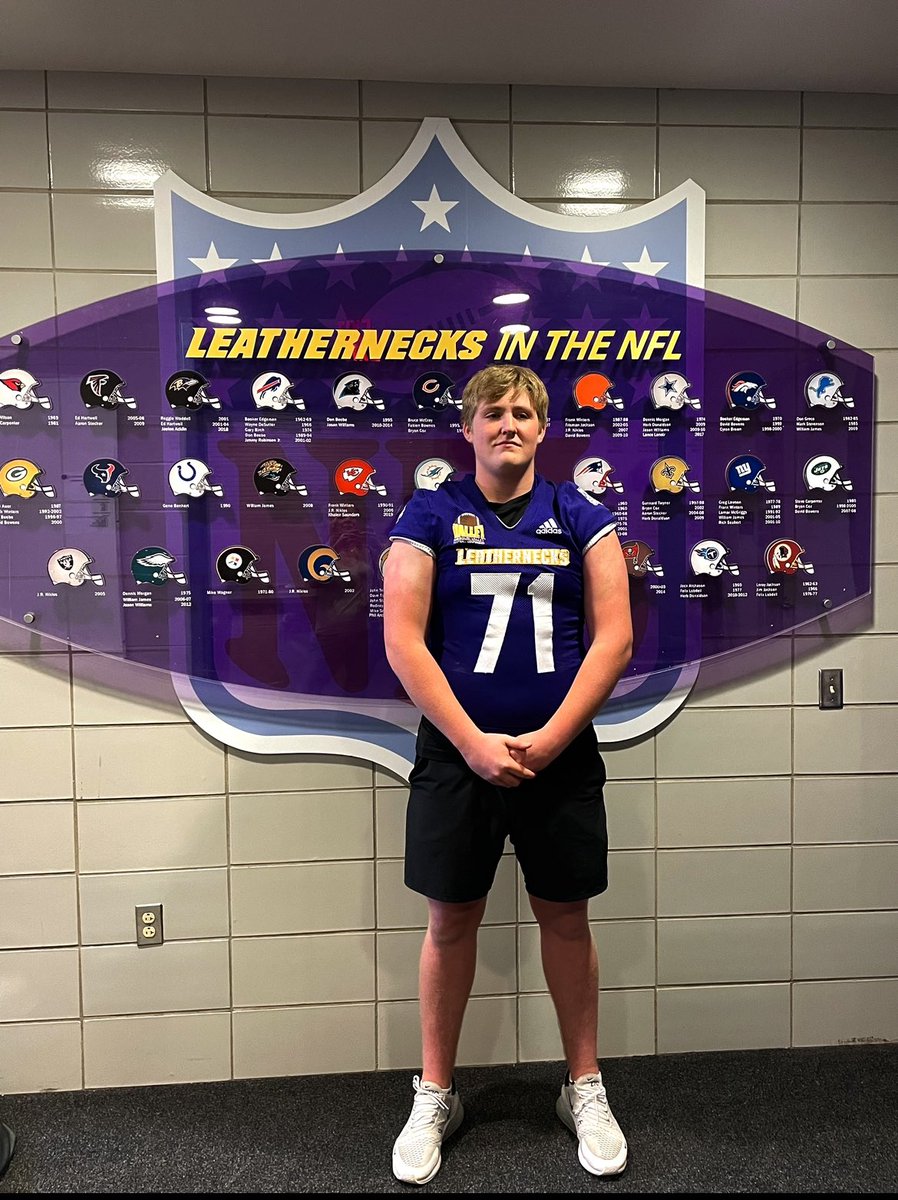 Quinnbrown_50's tweet photo. Had a great time visiting @WIUfootball Really enjoyed meeting all the coaches and checking out the program! Thank you @CurryWIU for inviting me! @HendricksonWIU @CoachDenecke @DruryWIU 
@HoltFB @JPRockMO https://t.co/fK028TAHBg