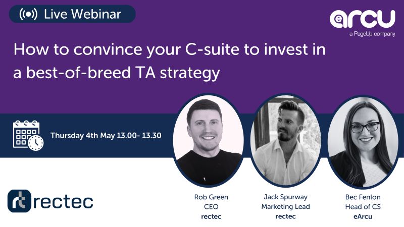 RectecLtd's tweet photo. New guest webinar alert! 🙆♀️
We're super proud to announce our next guest webinar event with vendor partners eArcu on May 4th 2023.
👉 https://t.co/7MLI7SpBcZ
#webinar #earcu #rectec #recruitment #ATS #tech #csuite #leadership #techstack https://t.co/1o8RiwUUt0