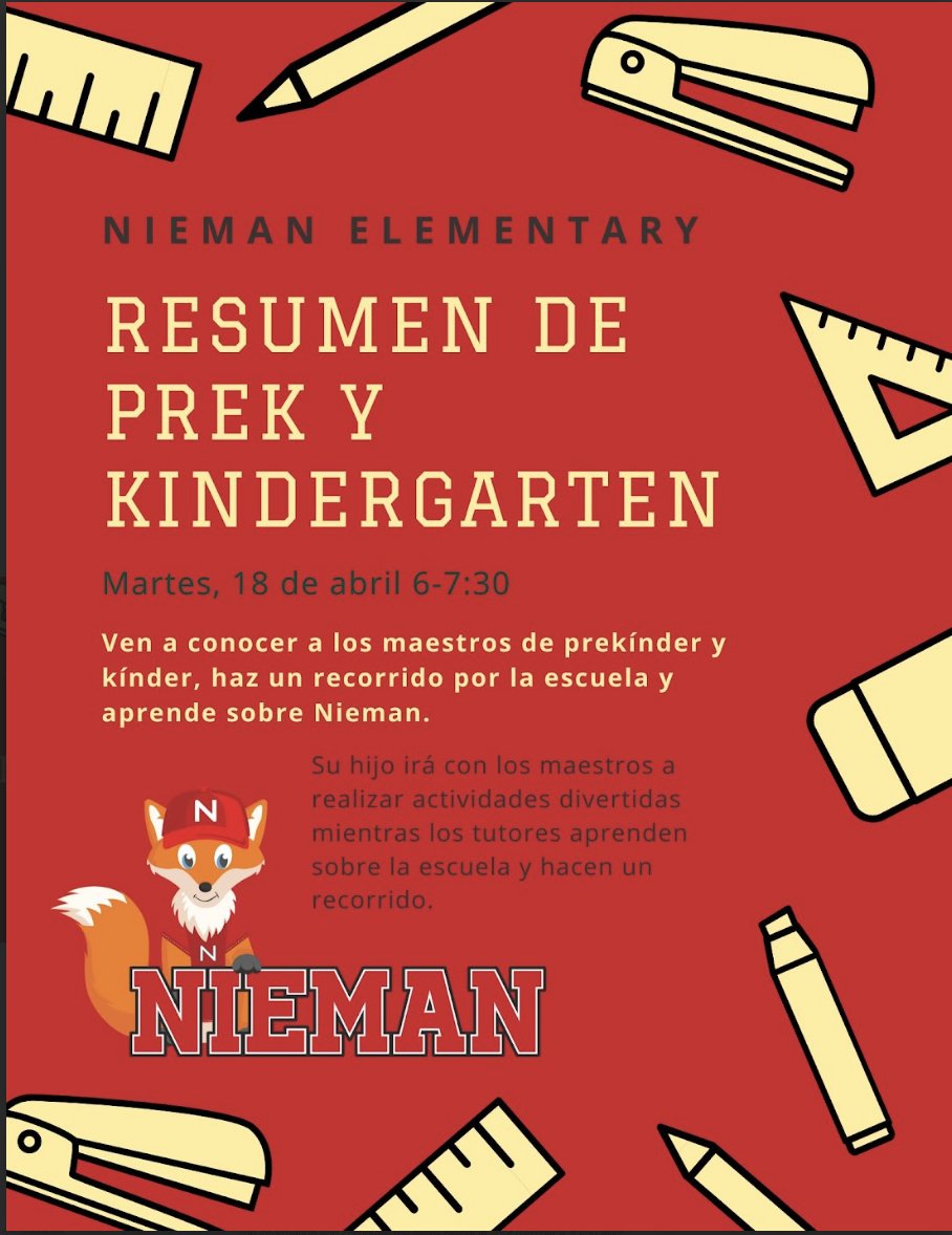 Nieman512's tweet photo. We are so excited to welcome in our youngest learners and families for PreK and Kindergarten Roundup next week! Please help us spread the word! @theSMSD https://t.co/wrimW4SndO