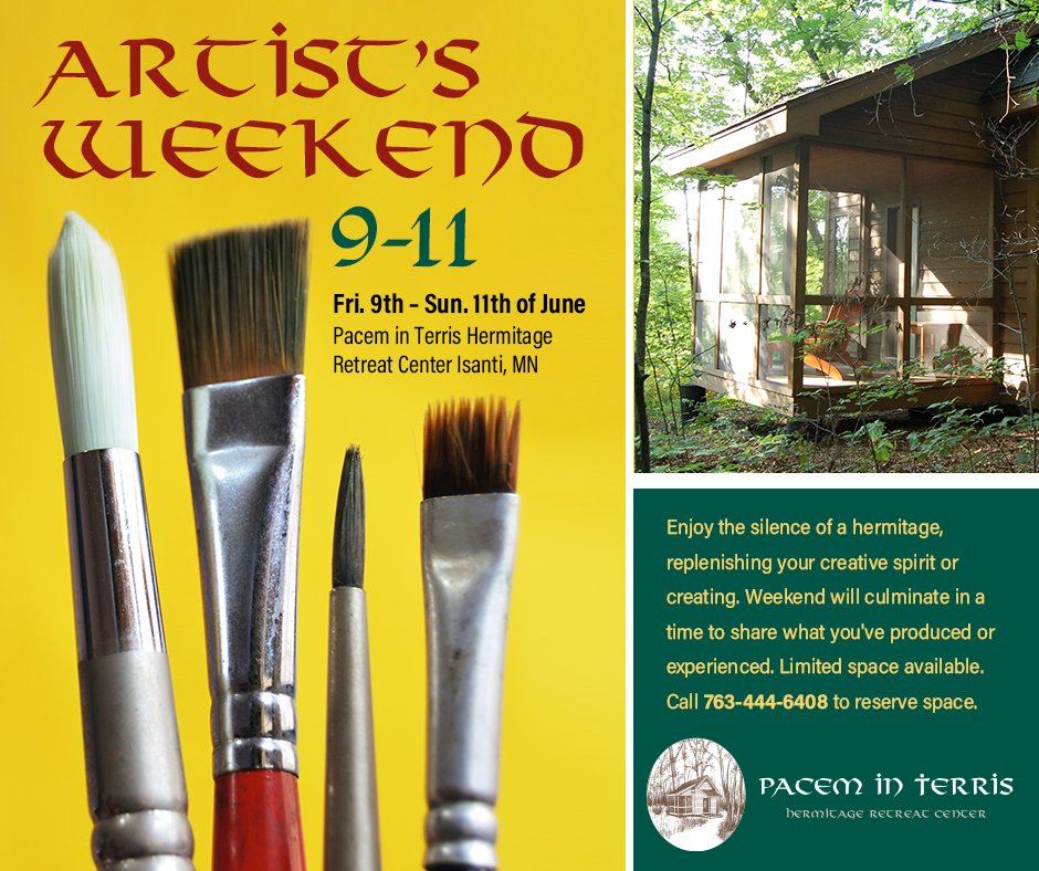 timothydrake's tweet photo. Calling artists: You're invited to an Artist's Weekend at Pacem in Terris June 9-11, 2023. https://t.co/cbepuDq4lm