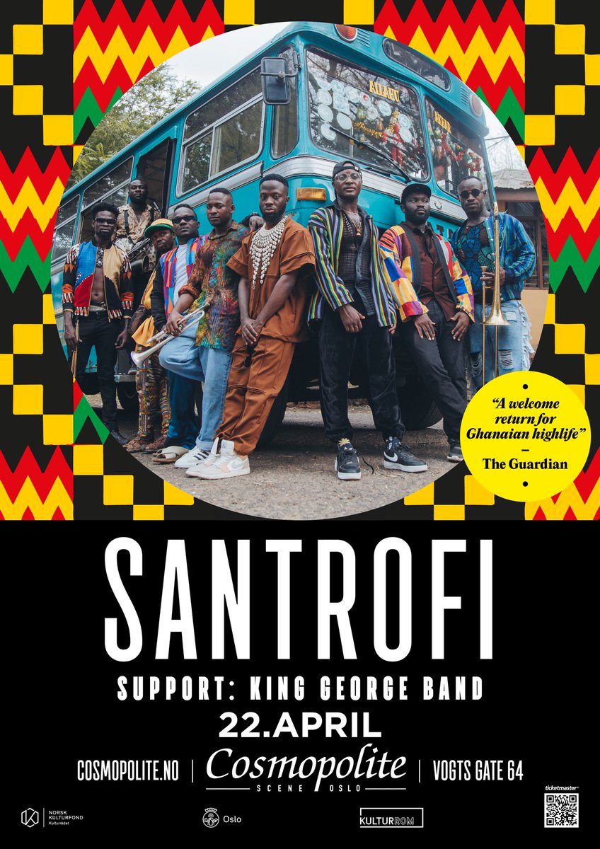 Oslo 🇳🇴 we r coming 
📌22/04/23
<a href="/CosmopoliteOslo/">Cosmopolite Scene</a> 
With <a href="/kinggeorge8/">king george</a> 

Get your tickets 
#wersantrofi #highlife #Oslo #ghanamusic