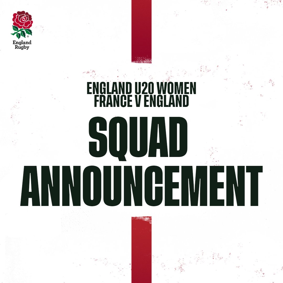 EnglandRugby's tweet photo. 📋 𝗧𝗘𝗔𝗠 𝗔𝗡𝗡𝗢𝗨𝗡𝗖𝗘𝗠𝗘𝗡𝗧

England U20 women head coach Lou Meadows has named her side to take on France U20 this Saturday, 15 March (4pm kick off).