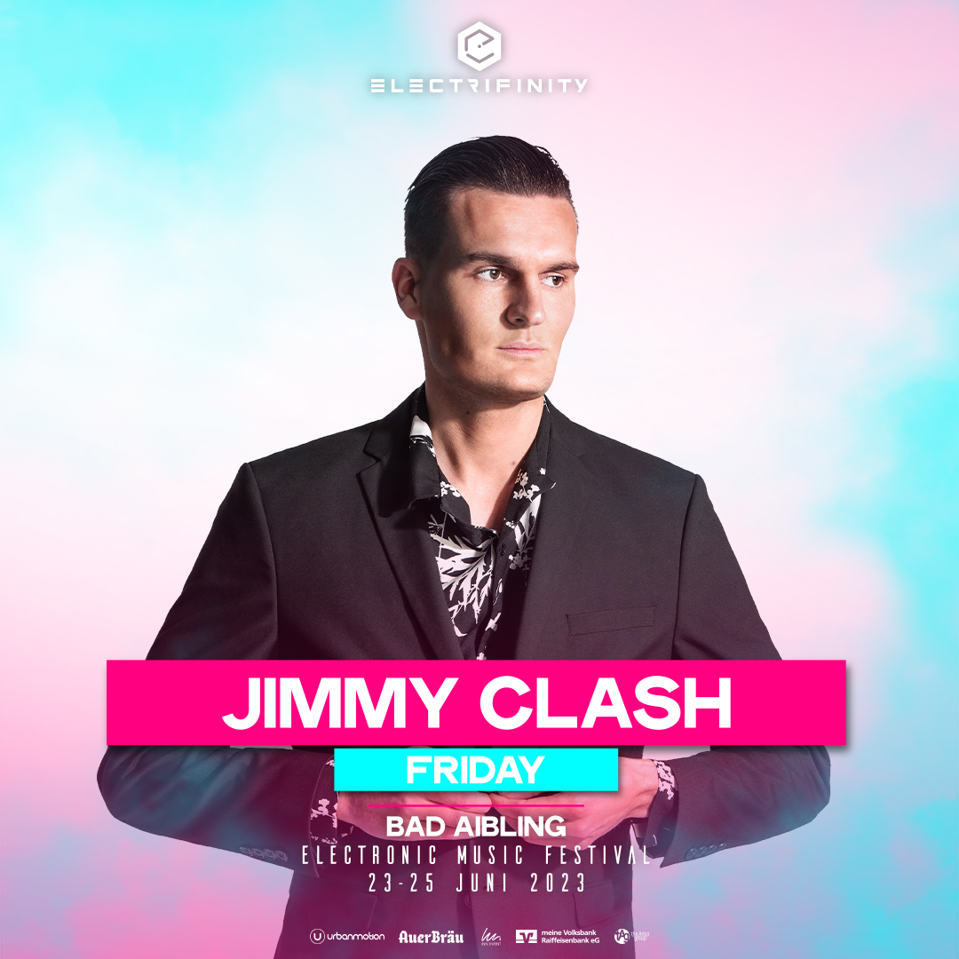 electrifinity's tweet photo. Get ready for @jimmyclashmusic 🔥 We are super excited to welcome him to our Mainstage on Friday! 

📅 23. - 25. Juni 2023
📍 US Kaserne, 83043 Bad Aibling
🎛 30+ DJs auf 2 Stages
🎫 https://t.co/kdB6o0qlfd

#electrifinity #eff
🔜 #electrifinity2023 | https://t.co/HFX5TXCj12 https://t.co/rItU2fuG16