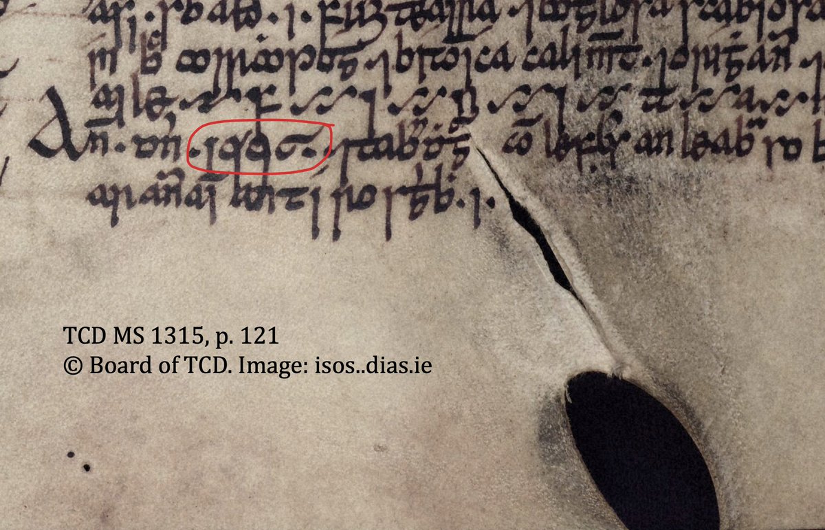eDIL_Dictionary's tweet photo. A medieval Irish manuscript on the branches of philosophy (FEALLSAMNACHT) 🧐
Including:
GRAMADACH ‘grammar’
MEASURDACHT ‘moderation’
CEOL ‘music’
w/ gaps left for the Irish words for arithmetic & astronomy
Dated to the year 1496
#DateoftheDay https://t.co/QlnnodZjsZ