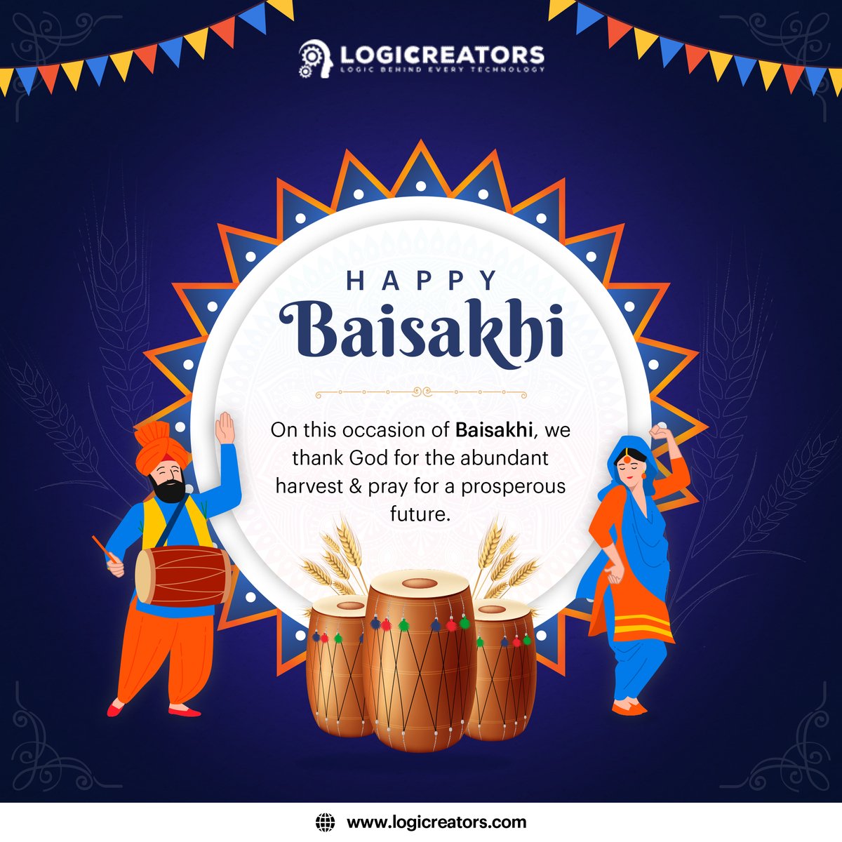 May the warmth and love of Baisakhi fill your homes with happiness and blessings. Logicreators wishes you all a very Happy Baisakhi! ✨✨

#happybaisakhi #baisakhi #stayhome #punjabi #punjab #wmk #punjabivirsa #sikhism #festival #vaisakhi #khalsa #india #Logicreators