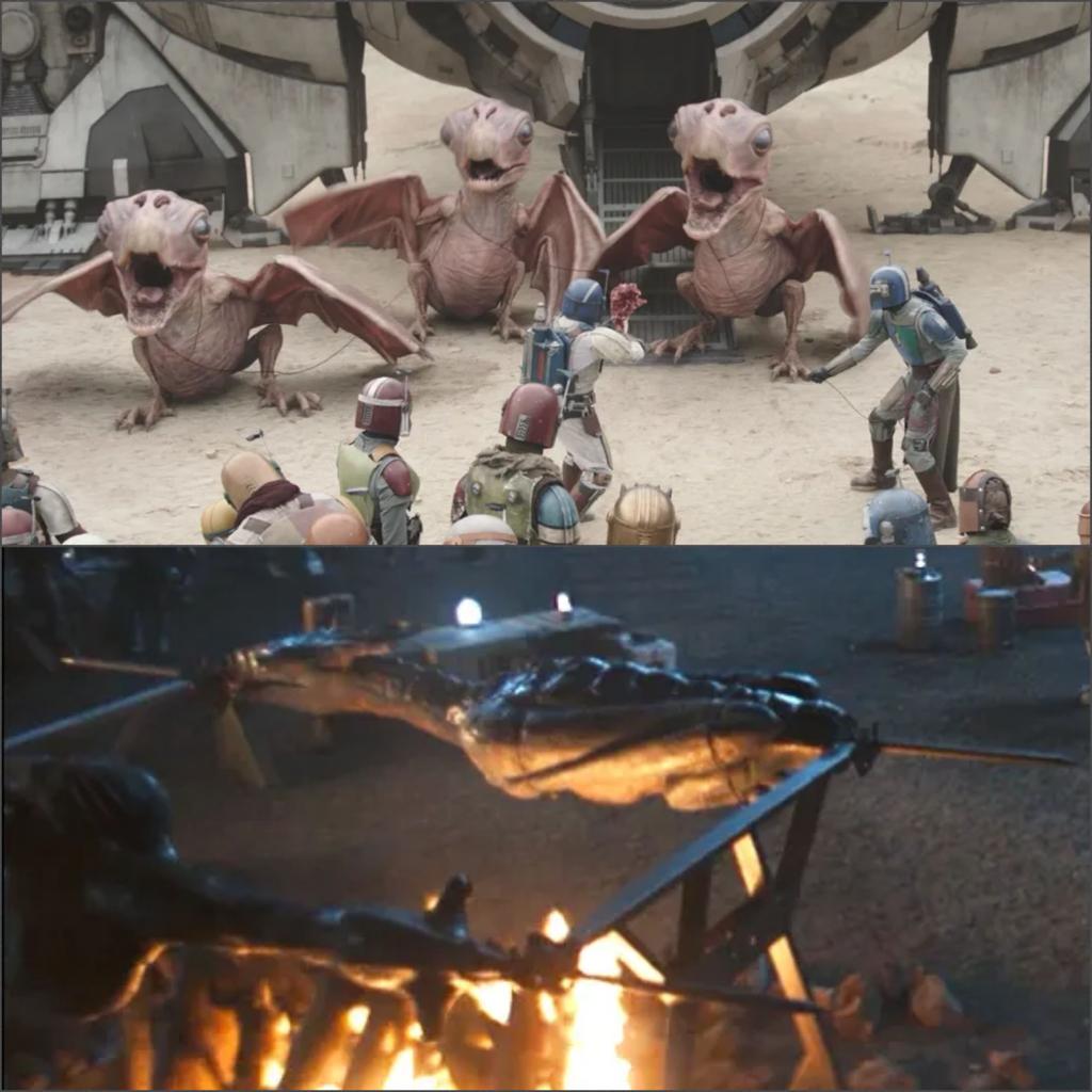 donhisiewen's tweet photo. Are those the same birds? 
#TheMandalorian https://t.co/2r9FhPjX3V