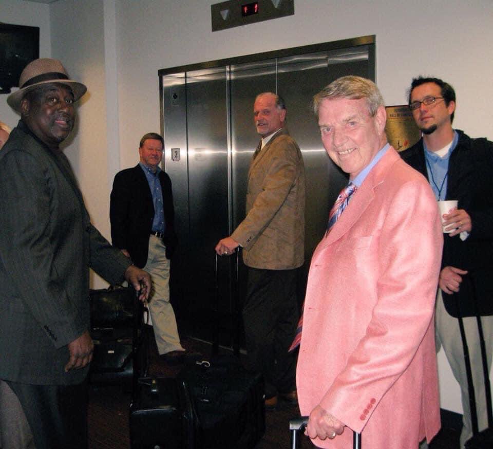 CindyWeb94's tweet photo. OTD 14 years ago, we lost Harry Kalas. I share this photo each year to remember HK. I caught the great @Phillies broadcast team in the press hallway at Citizens Bank Park as they left for what sadly would be Harry’s last road trip. It’s a photo I cherish. We miss you, Harry. https://t.co/sbOfiLRXT6