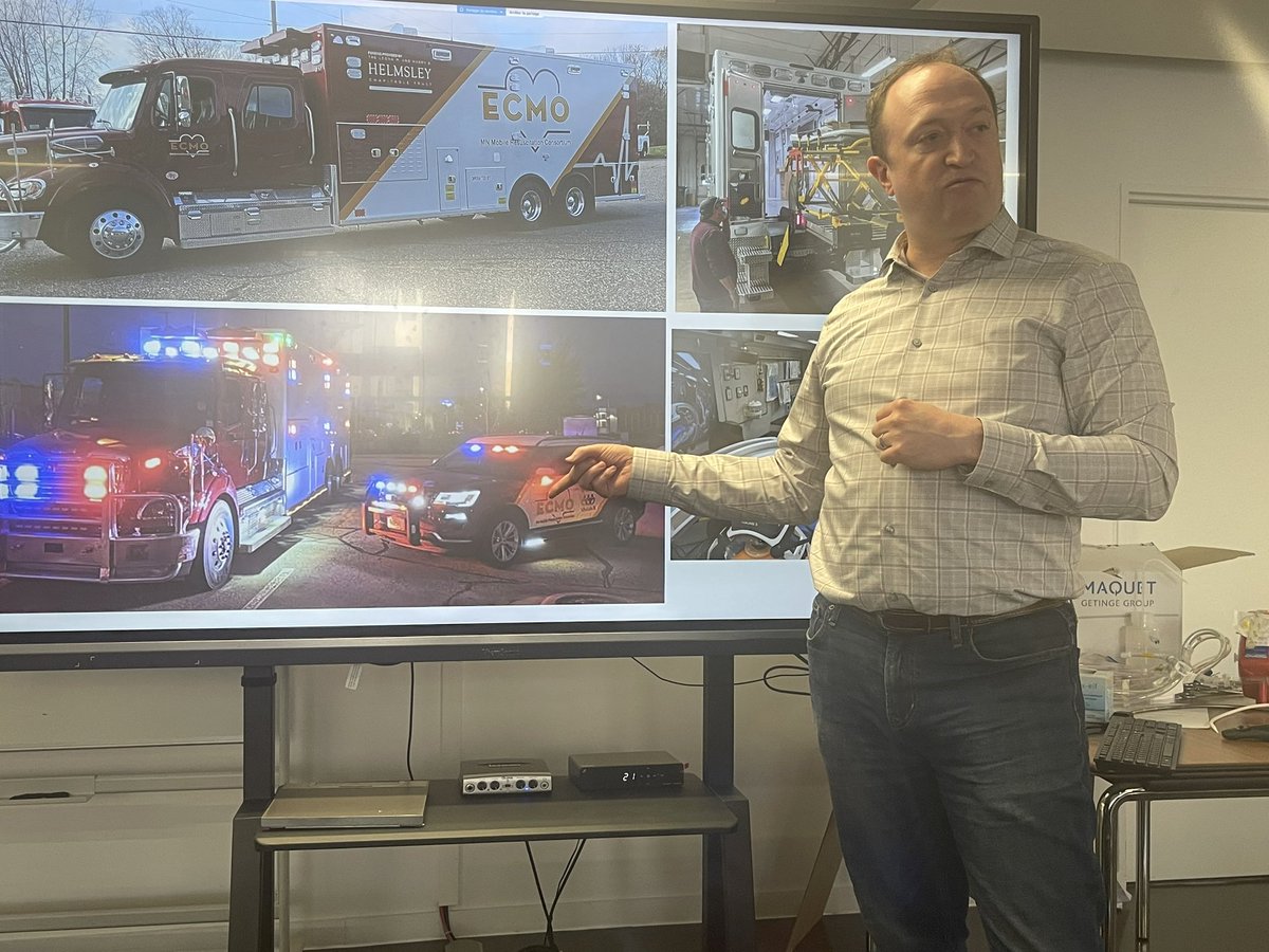 FOAMecmo's tweet photo. Want to start an #ECPR program?? Go back to data 
🗺️ how many cardiac arrest do you have in your area? how many are shockable? how many pts have positive neuro-outcome??
@jason_bartos presenting Minnesota Resuscitation Consortium (&amp; their truck = mobile #ECMO site) #ParisRescue https://t.co/Fx6CAmYQNx