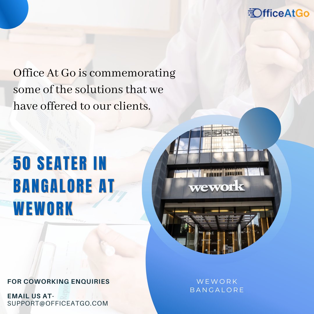 OfficeAtGo's tweet photo. We solutioned a 50 Seater Office for a client from the Consulting Sector by sharing the best possible solutions.
If you are looking for a Co-Working /Leased Office in Tier 1, 2 or 3 cities of India, do email us.
#WeWork #CoWorking #CoWorkingSpace #FLEX #StartUp #Officeatgo https://t.co/slrpFMLdFz