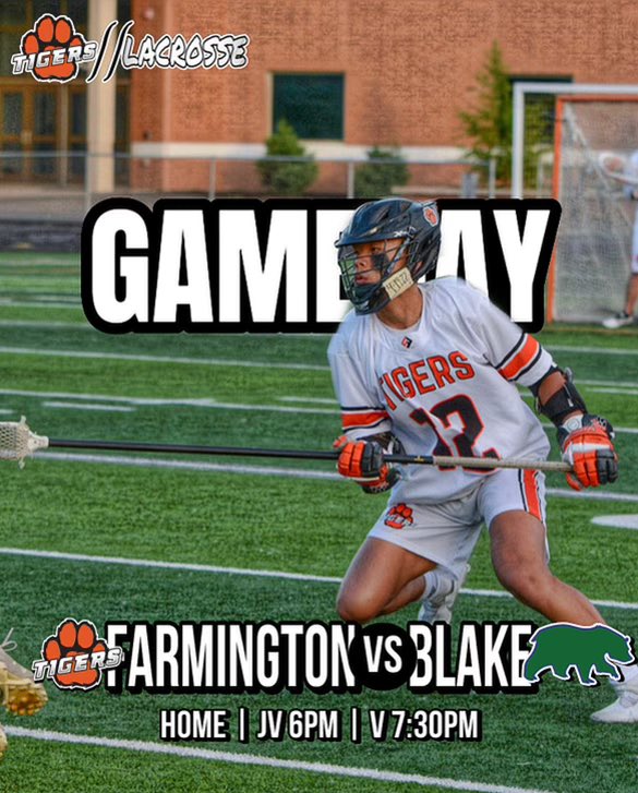Gameday!🐅

🆚 Blake
⌚️ JV: 6:00pm V: 7:30pm
📍Farmington High School 
📺 farmingtontigers.com/sports/2022/3/…