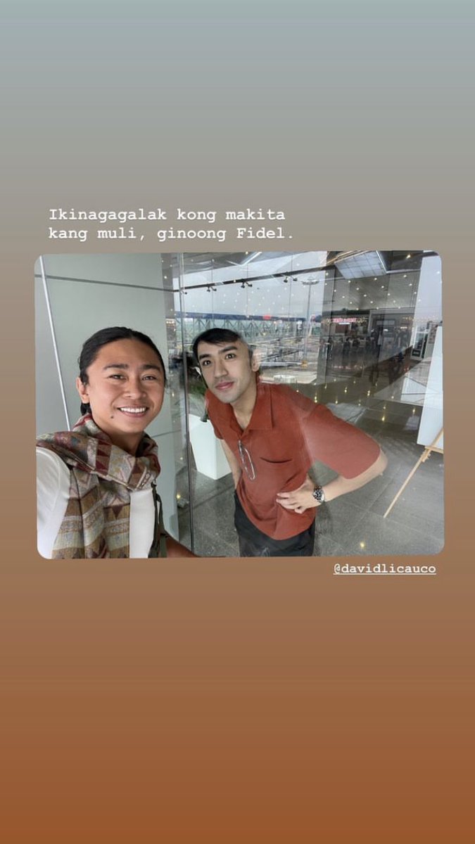 DavidLicaucoFTW's tweet photo. Direk Zig Dulay via Instagram Story 

“Ikinagagalak kong makita kang muli, ginoong Fidel @davidlicauco”

🔗: https://t.co/ykM9tl1bqS

DavidXKaren OnYoutube
#DavidLicauco https://t.co/uldDcreQ2o