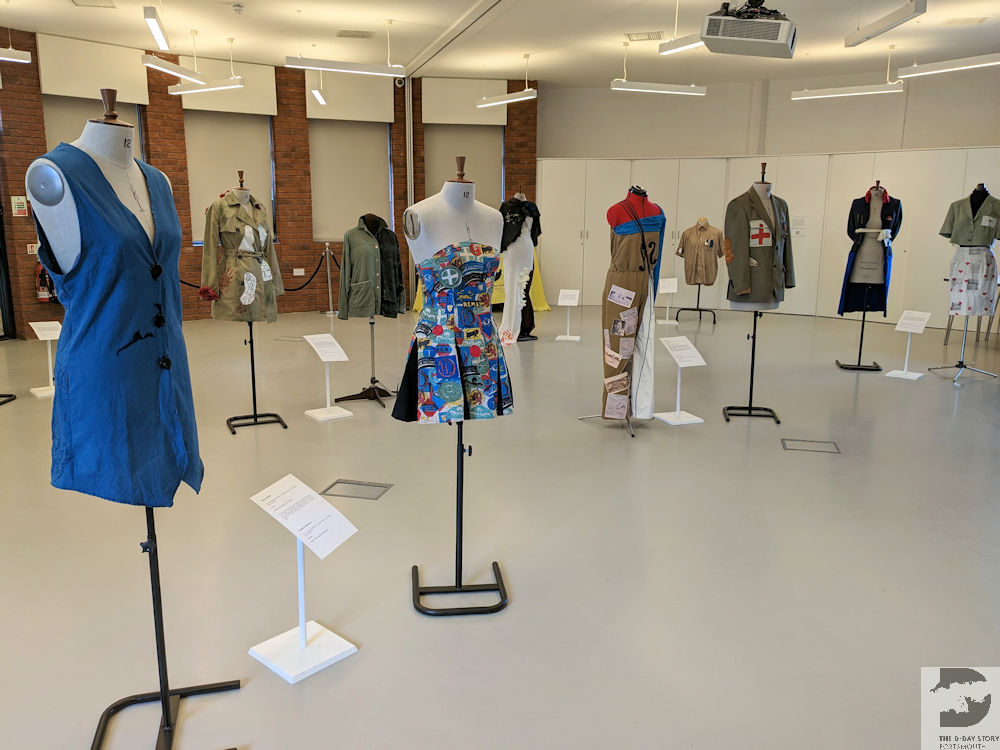 TheDDayStory's tweet photo. Students from @Be_HSDC visited the museum to discover D-Day objects and the Overlord Embroidery. Their visit inspired them to create these items of clothing, which were on display at the museum today.
.
.
.
#HDSC #DDay #WW2 #Fashion #Textiles https://t.co/RvUYtsqHua