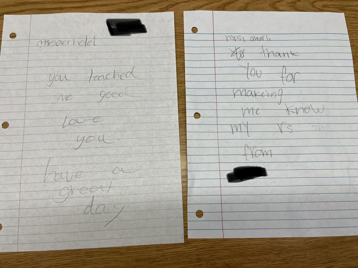 Found these notes on my desk this morning from students❤️ I love what I do!