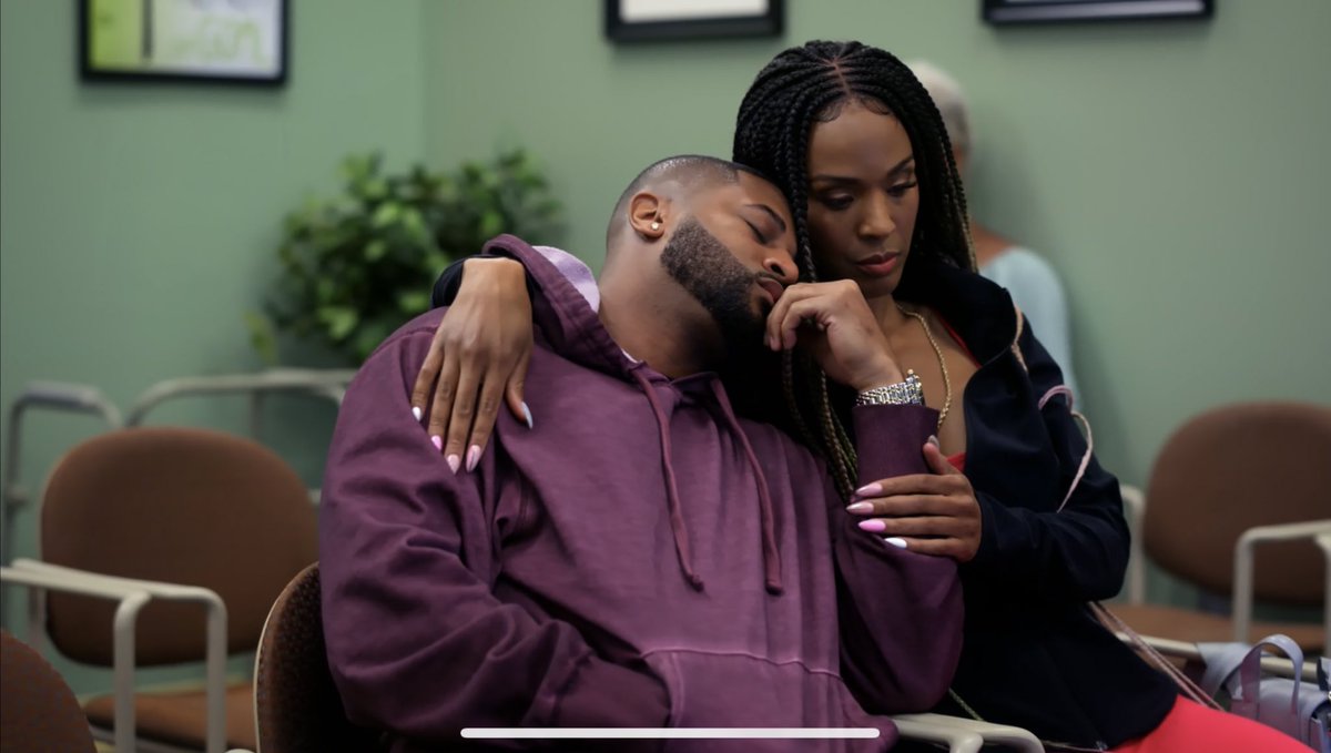 CheysSheisty's tweet photo. Imagine coming back to check on your FIANCÉ after he was a complete asshole to you and see this. 

I would be more offended the hoe got on a chunky braid wig in 2023. #ZatimaOnBETPlus https://t.co/fkX6cEUPon