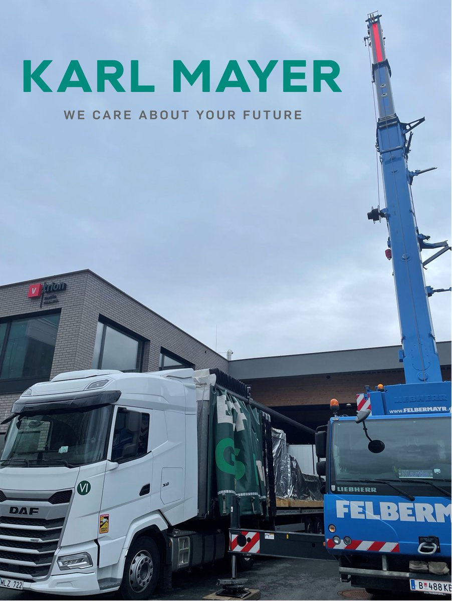 GGrabher's tweet photo. Der erste Teil einer 12 Tonnen Innovation  ist heute in unserem Forschungs- und Entwicklungszentrum der V-Trion GmbH in  @Lustenau  (A-Vorarlberg) angekommen. Wir freuen uns über die neue Forschungsanlage der Firma  KARL MAYER
@karlmayeramritsar #smarttextiles https://t.co/yBZjWRJIzv