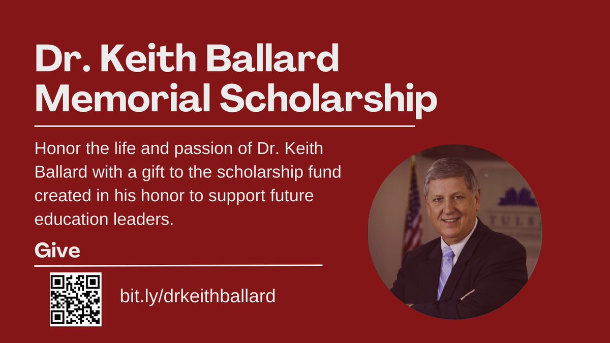 A new scholarship fund at <a href="/UofOklahoma/">University of Oklahoma</a> will honor the memory of Dr. Keith Ballard, a longtime #oklaed leader and former OSSBA executive director, and support future education leaders. ❤️givesooner.org/pages/jeannine… #ougivingday <a href="/OU_foundation_/">OU Foundation</a>