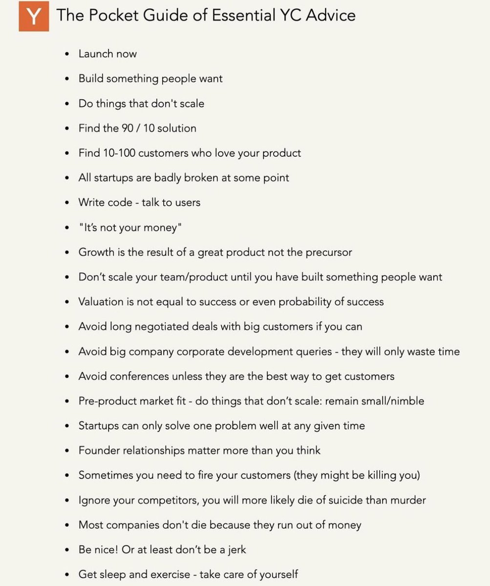 Probably still the best summarized advice you could read about building your startup