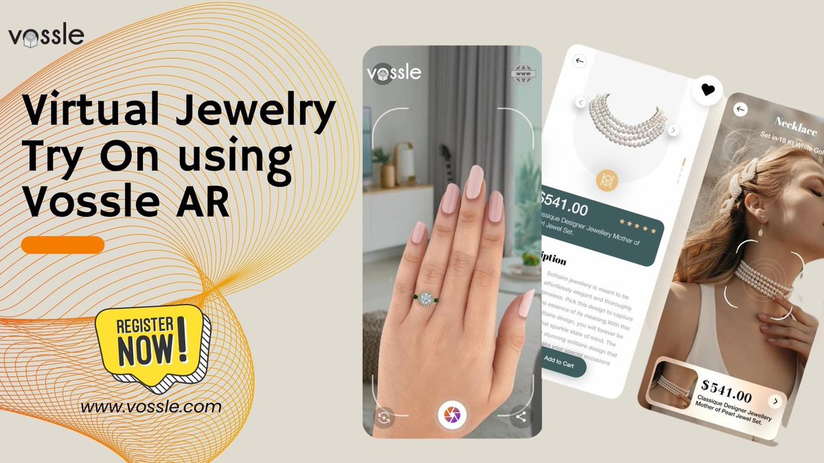 Adorn yourself with virtual elegance! 💍✨

Learn about the benefits of virtual jewelry try-on, how it works, and how it's revolutionizing the way we shop for jewelry: vossle.com/blog/virtual-j…

#virtualjewelrytryon #digitalfashion #jewelrylovers  #trybeforeyoubuy #virtualelegance