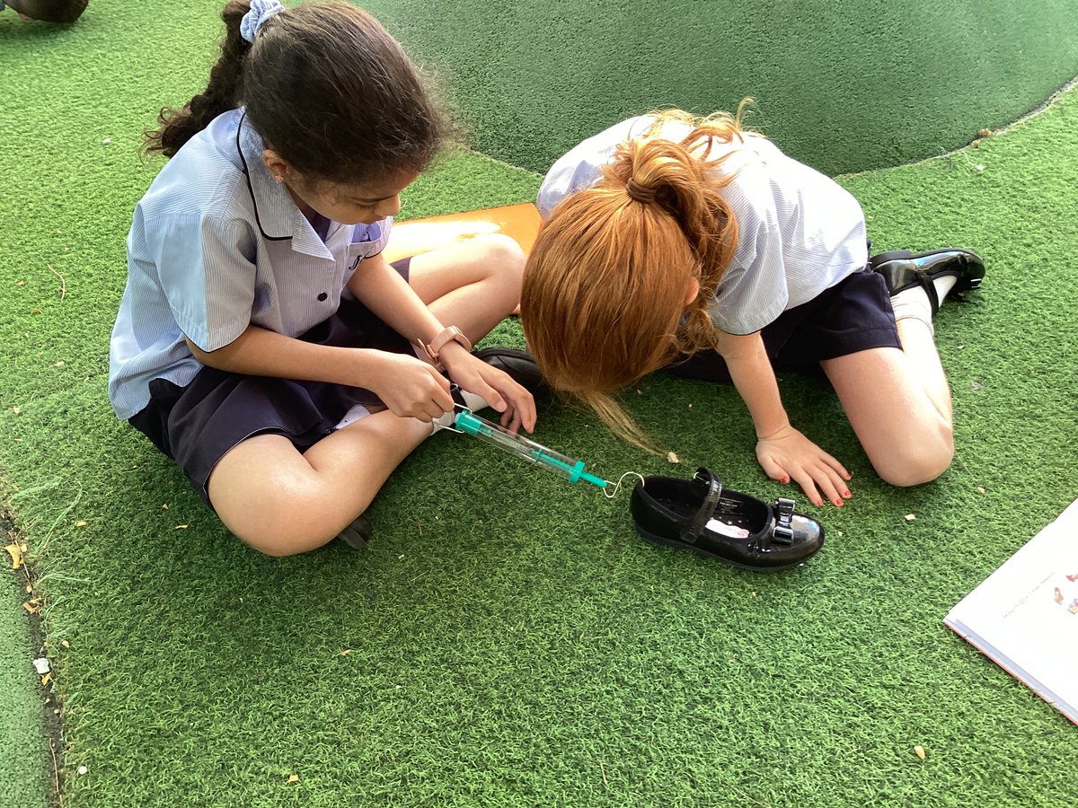 JESSPrimaryYR5's tweet photo. We've been feeling the force this week in Y5. Using Newton metres we tested our shoes to find out how much force is needed to move them on different surfaces. #jesspriscience https://t.co/k1tYyrervD