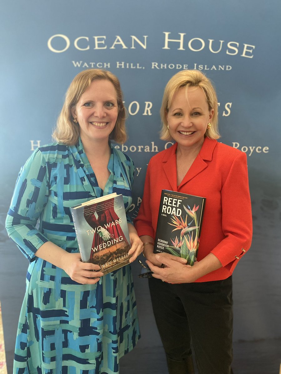 Oh what happiness to be back in action with our @OceanHouseRI Author Series. Last night we kicked of the 2023 season in conversation with wonderful @laurenwillig. Many thanks to @bsb_savoy team. For event calendar visit: deborahgoodrichroyce.com/events/ #authorevent #twowarsandawedding
