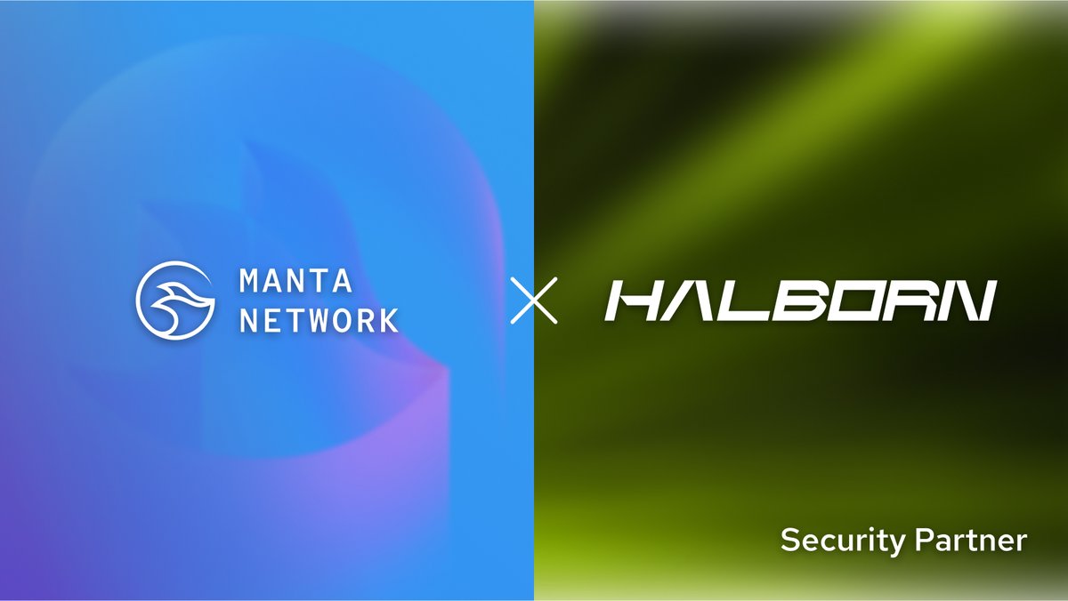 📢Manta x Halborn: Security Partner Announcement🤝

Leading provider of Web3 security solutions @HalborneSecurity has joined <a href="/MantaNetwork/">Manta Network (🔱,🔱)</a> as a Security Partner🎉

Get the free OAT for the Halborn x Manta Incubation below🆓👇

galxe.com/mantanetwork/c…

⏳[1/4]