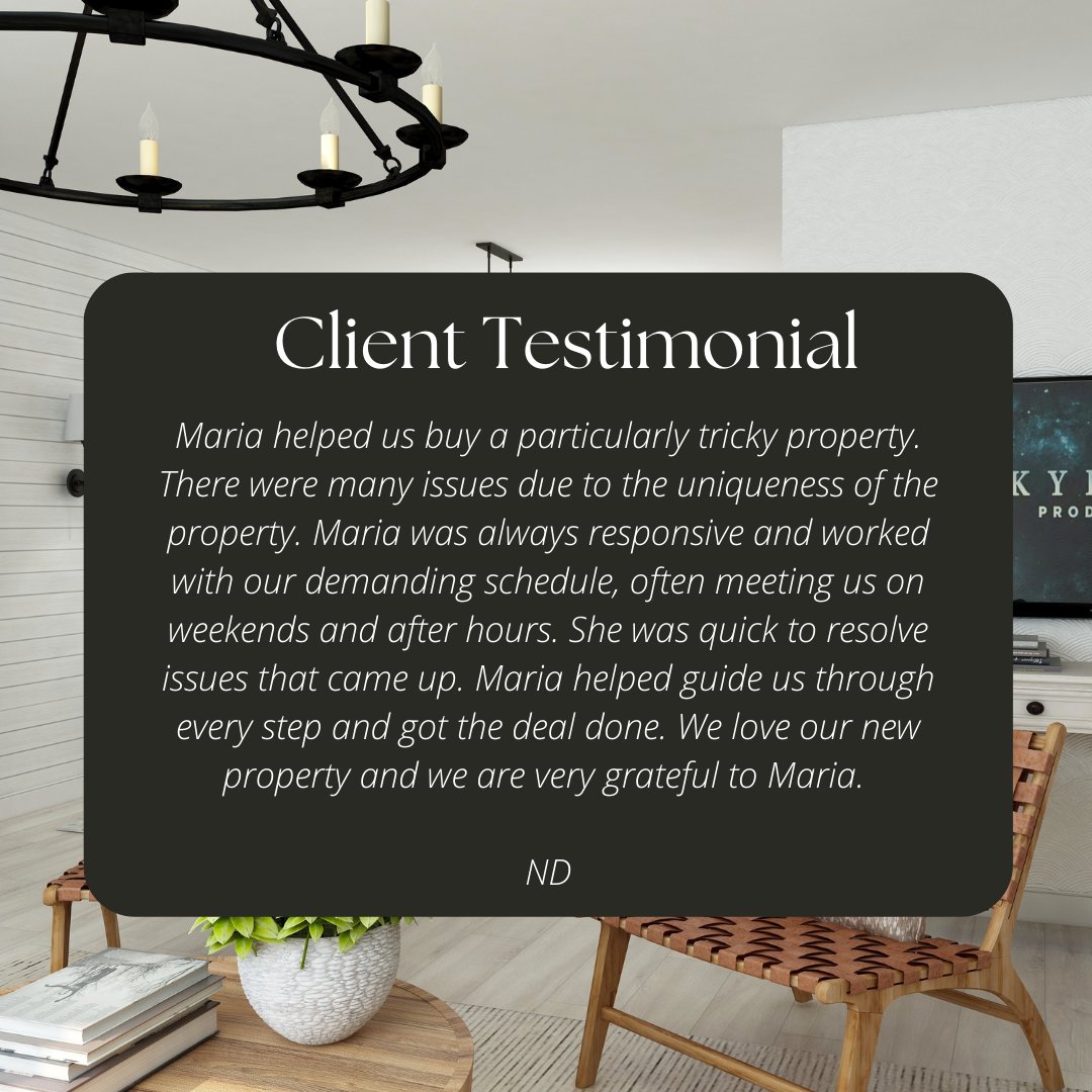 #clientestimonials
#siliconvalleyrealestate
#bayarearealestate
#thankful

Maria Cruz-Rodriguez
(408) 712-0834
Maria@Sereno.com
MariaCruzRodriguez.com facebook.com/18210644448872…