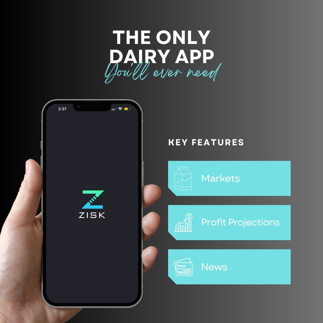 ZiskApp's tweet photo. Stay connected with the dairy industry with Zisk app! Download for FREE today!
https://t.co/q8D3JKDSnt https://t.co/0QBwbBU93F