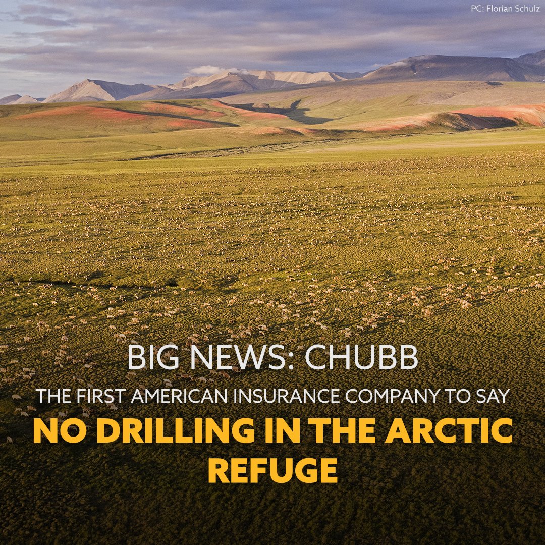 SierraClubCT's tweet photo. @Chubb recently announced a policy prohibiting insuring any drilling projects in the Arctic Refuge. They know it’s bad business, plain and simple—@TheHartford and @Travelers should take note. #ProtectTheArctic #StandWithTheGwichin https://t.co/T0D6NQSsEi