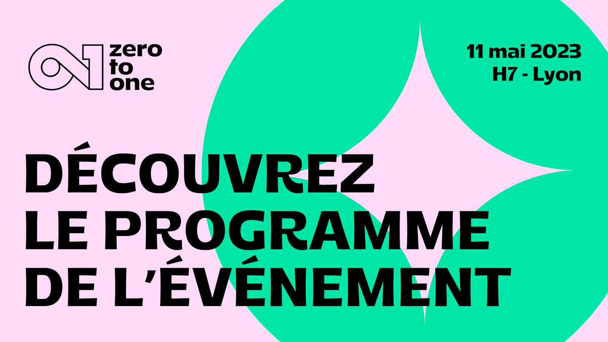 La programmation de zero to one est en ligne ! 💫

PS : On nous dit dans l'oreillette que les early birds se terminent ce soir à 00h00 👀

👉 0-2-1.eu