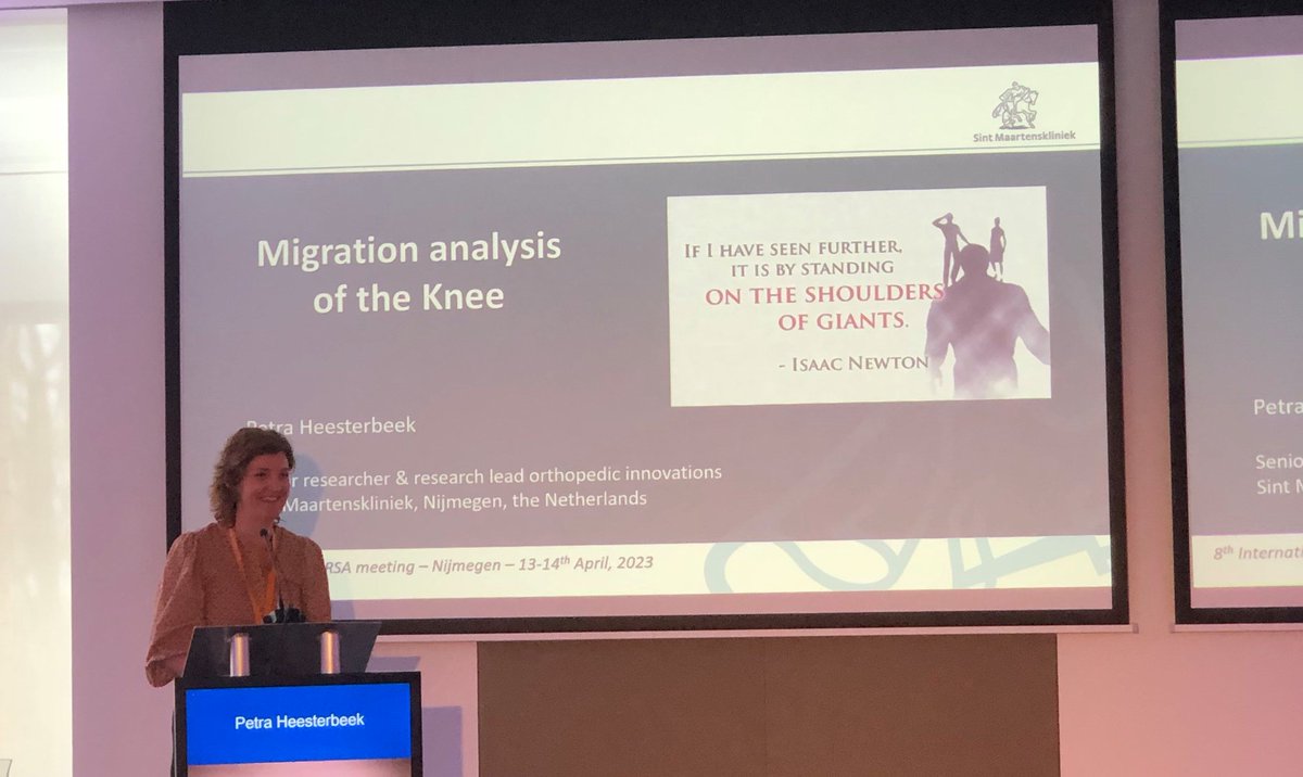 movingresearch's tweet photo. All sessions at the International #RSA meeting started with engaged #SpotlightSpeakers:Olof, Trevor and @HeesterbeekP introduced their session with inspiring and interesting spotlight presentations:#CT #MigrationAnalysis #Hip #Knee
@maartenskliniek @orthopaedielumc @radboudumc https://t.co/5igDiSc3Ge