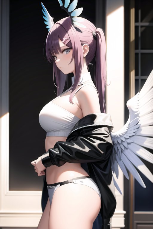 高画質テイスト、名作、オフィシャルアート、キャラを横から見る視点、1ガール、女子高校生、アール・デコ、大量の髪飾り、翼、映画的な影の10つの呪文を使って、イラストを生成したよ！ ai-rivera.com/r/facFi7cEDxun… #AIイラスト #AIart #AI <a href="/ai_rivera_ai/">Rivera（リベラ）</a>から