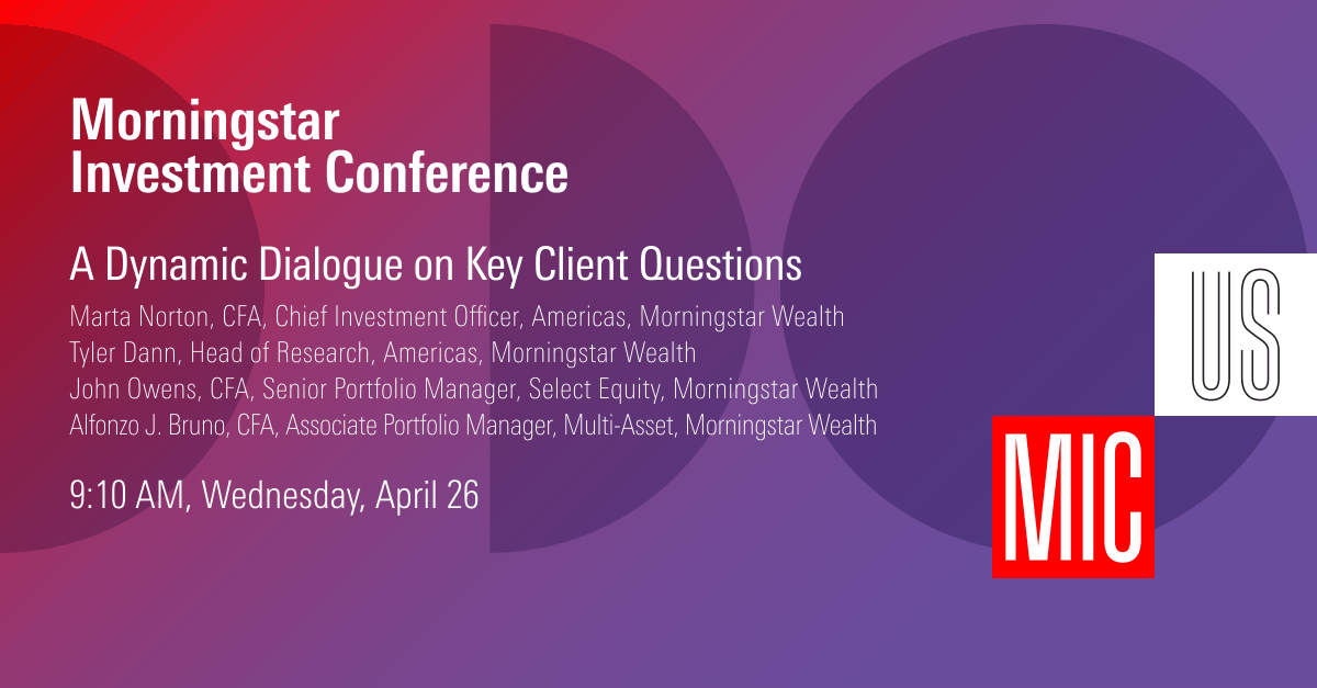 MorningstarInc's tweet photo. Join Marta Norton, Chief Investment Officer, Americas, for #MorningstarWealth, at the #MICUS #WealthTrack where she discusses top market concerns with portfolios managers and perspectives of they manage their portfolios.

Register Now: https://t.co/MuWJ5t90Ji. https://t.co/vGKf4IVApy