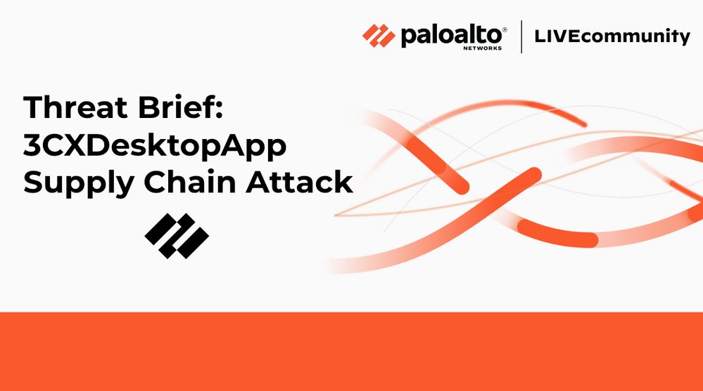Check out this Threat Brief to learn more about the 3CXDesktopApp supply chain attack. bit.ly/3mxeJ9S