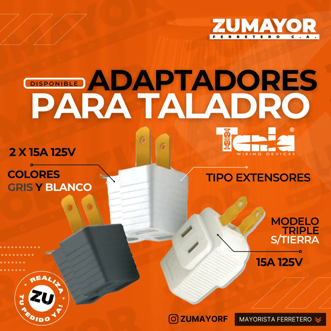 ZUmayorf's tweet photo. ADAPTADORES PARA TALADRO tipo extensores disponibles en colores gris y blanco 👌 

Nosotros tenemos la que tú necesitas y con una calidad profesional😏

#zumayor #distribuidor  #distribuidores #zulia #ferreteria #negocio #almayor #maracaibo #venezuela #taladro #adaptador https://t.co/UKNNA6y1VY