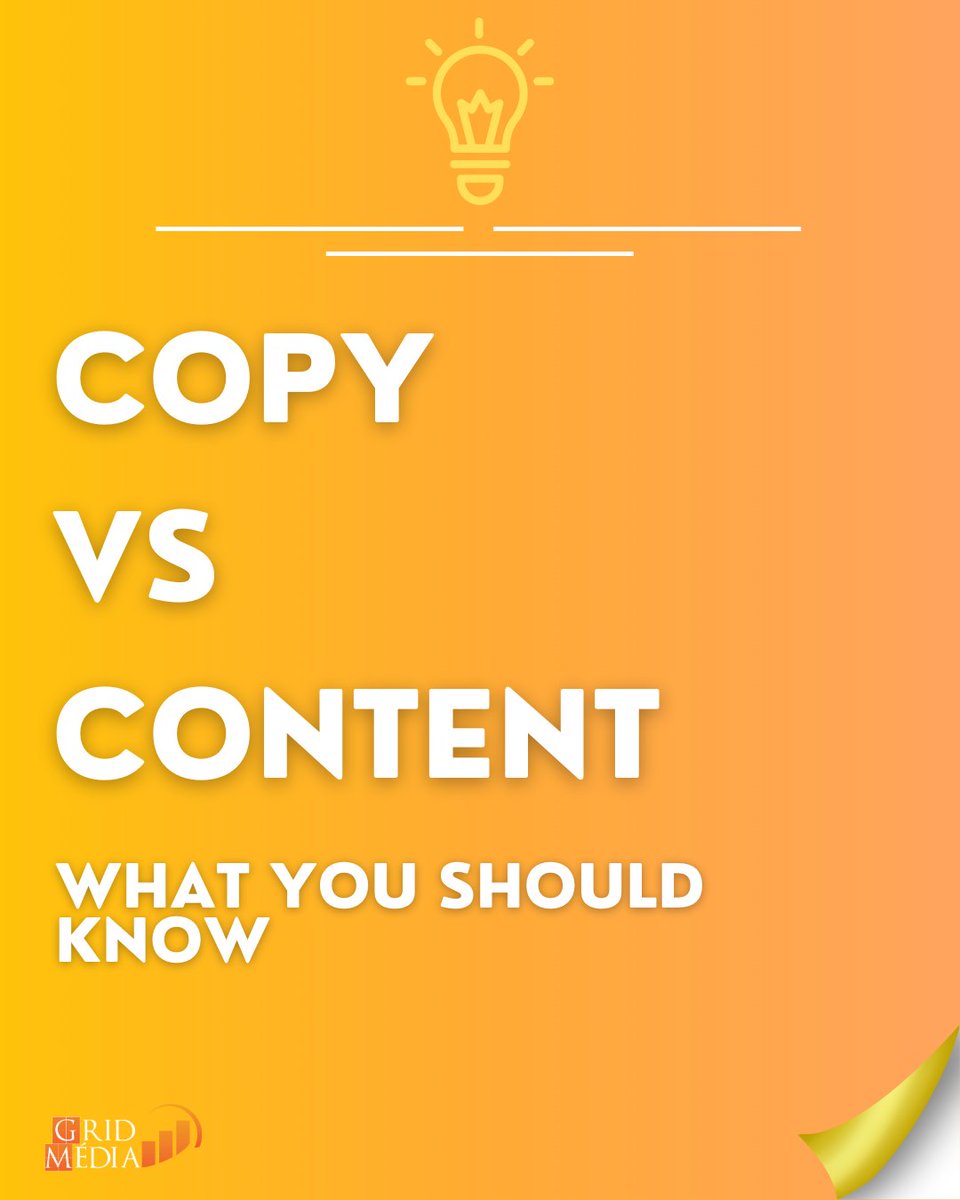 gridmedia_'s tweet photo. Have you taken a moment to consider the difference between content and copy?
Here are a few tips.
#content #insta101 #socialmediatips #copywriting #gridmedia https://t.co/wRaN2BZiR8