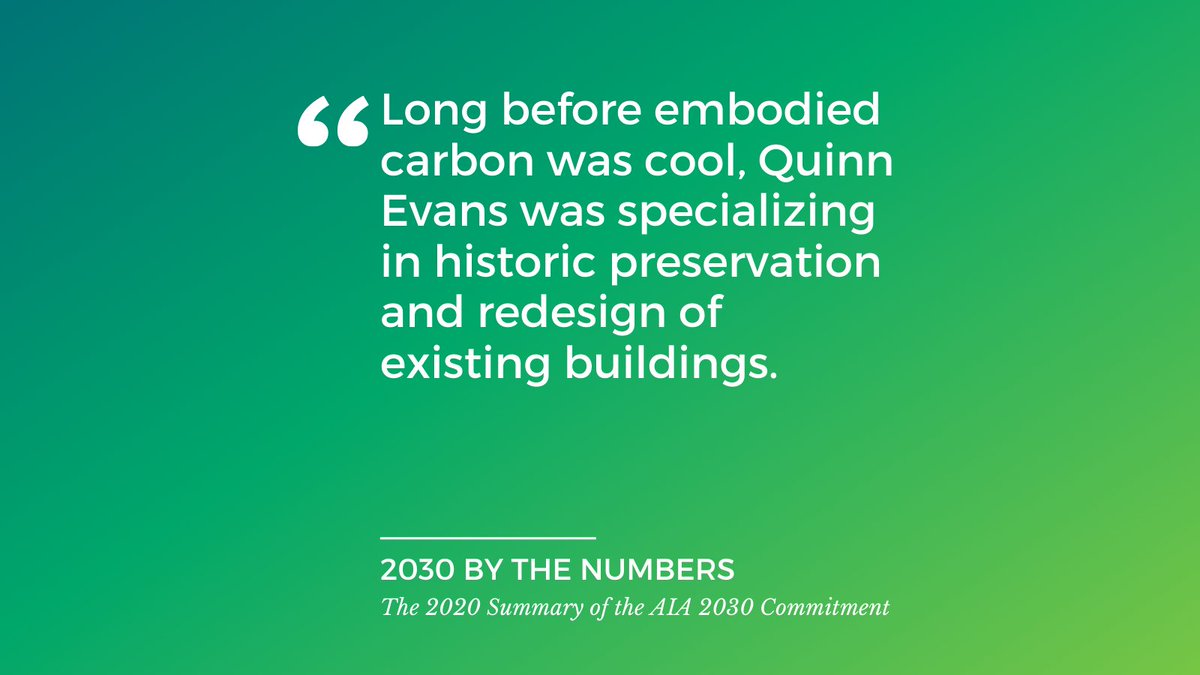 QuinnEvansQE's tweet photo. #QuinnEvans is leading the way to a more sustainable built environment through #buildingreuse. Read this month's insight to see how #embodiedcarbon influences our #design strategies π https://t.co/XlWs7z4lDI #ARCH2030 #existingbuildings #climateaction #sustainablestewardship https://t.co/rzRfqpM3Yb