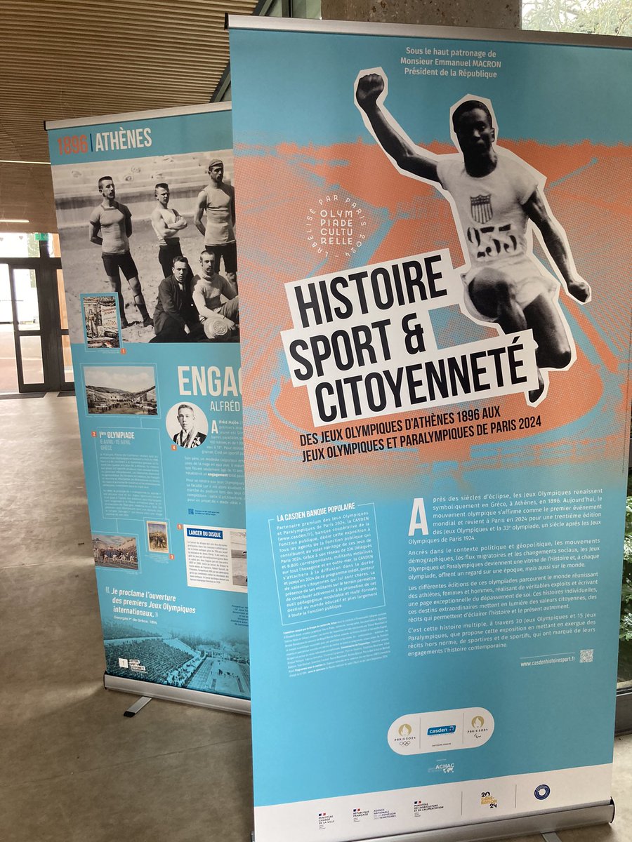 CrisantiFlavia's tweet photo. Lâexposition de sur les valeurs de lâolympisme arrive au @Clg_Ronsard encore une belle initiative pour le projet « il nuoto et lâinclusione » @Casden_BP #generation24 https://t.co/yvxnoxRHa0
