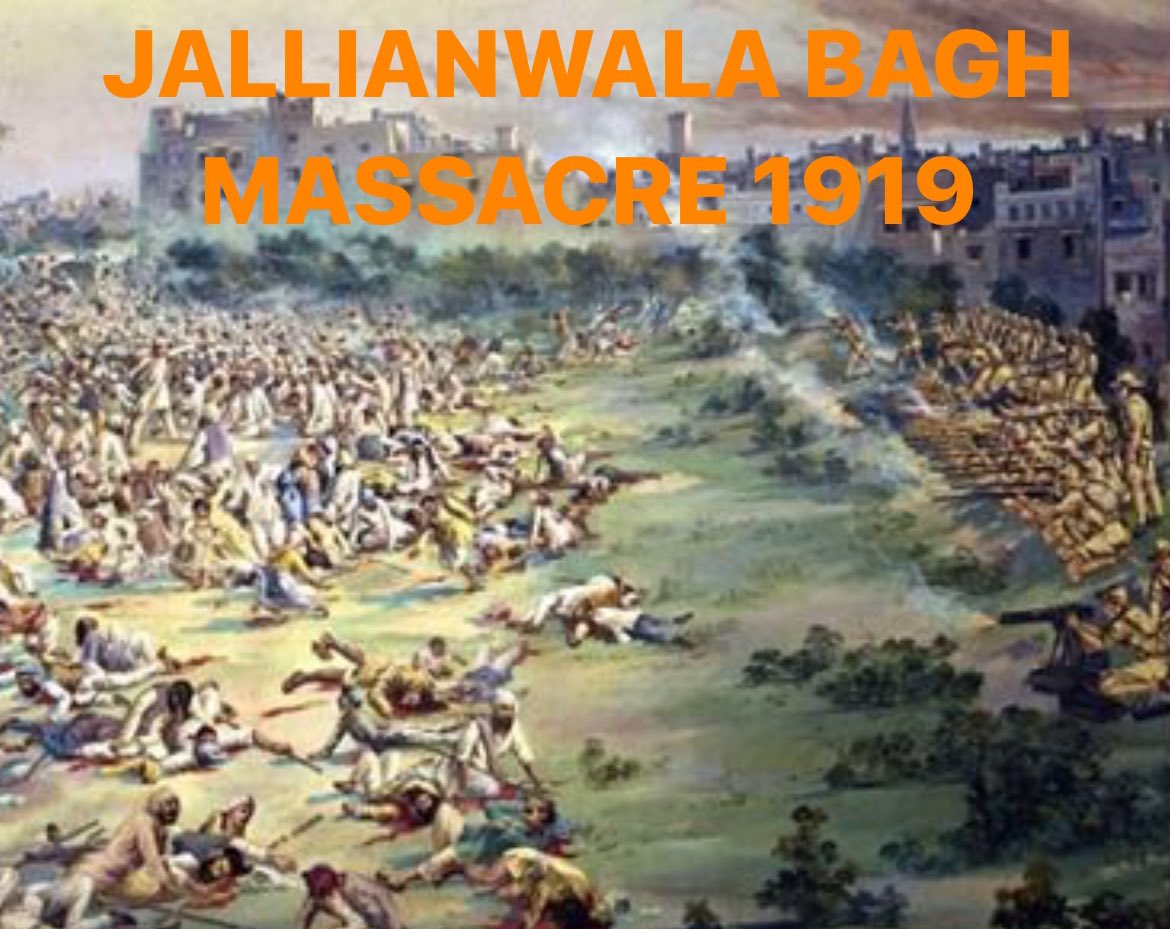 Todays marks Jallianwala Bagh #Amritsarmassacre, on 13 April 1919, when Brg-General Dyer ordered British Indian Army troops to open fire into a crowd of unarmed peaceful civilians majority Sikhs who gathered to mark Vaisakhi, killing hundreds & injuring 000s inc women & children