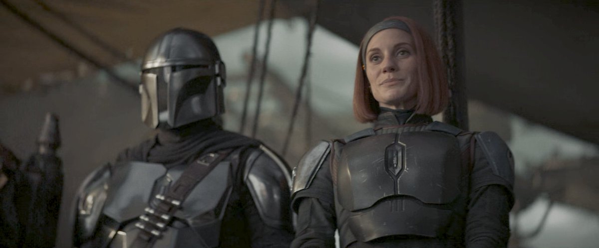 Myyoy0's tweet photo. Bo: "You taught your apprentice well." 

Din, who has casually murdered countless people in front of Grogu the entire time they've been together: "He didn't learn that from me." 😂

#TheMandalorian season 3, episode 7 #Grogu https://t.co/UTTQxu7Fsh