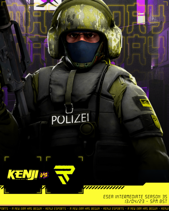 Who doesn't loves a cheeky debut? 

🆚<a href="/RIZONDOTGG/">RIZON</a>
⏰5pm BST 
🏆ESEA
📺twitch.tv/kenji_esports