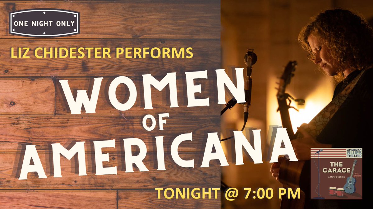 TONIGHT at 7pm! Liz Chidester performs favorite songs from the women of Americana – including legends Brandi Carlile, Loretta Lynn, Dolly Parton, Patsy Cline, Allison Krause, and more. In-tickets are sold out, but Zoom tickets are still available: bit.ly/TheGarage-Apri…